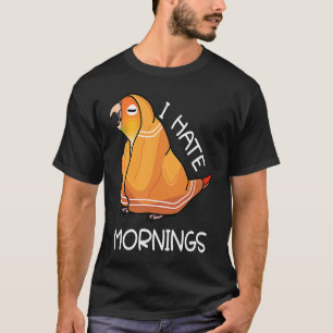 Tired Parrot Hates Mornings I Green Cheek Pineappl T-Shirt
