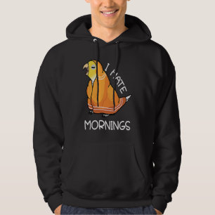 Tired Parrot Hates Mornings I Lutino Cockatiel Hoodie
