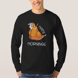 Tired Parrot Hates Mornings I White Budgie Budgeri T-Shirt