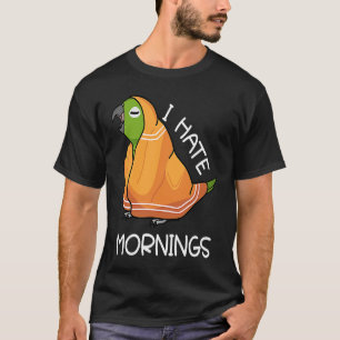 Tired Parrot Hates Mornings I Yellow naped Amazon T-Shirt