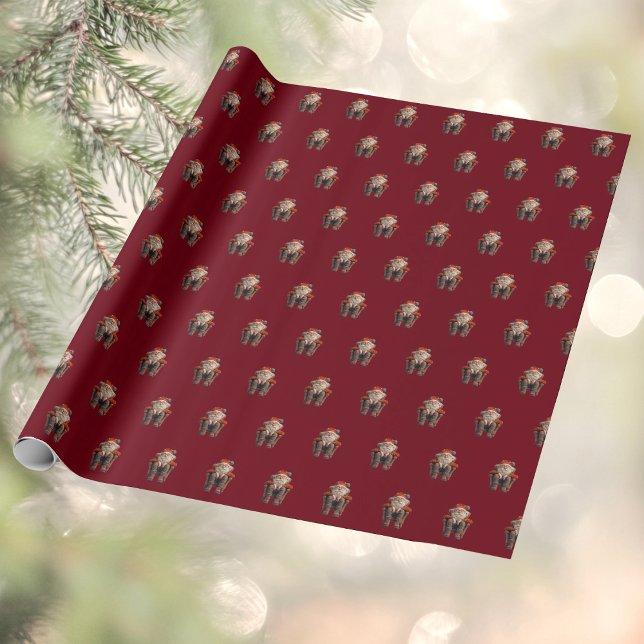 Tired Santa 2 Wrapping Paper (Creator Uploaded)