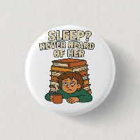 Tired Student Drowning in Books Funny Quote