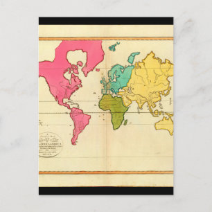 Tired World Map 8_Maps of Antiquity Postcard