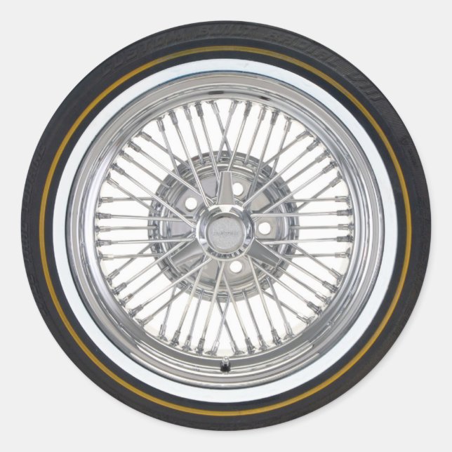 Tires Classic Round Sticker (Front)