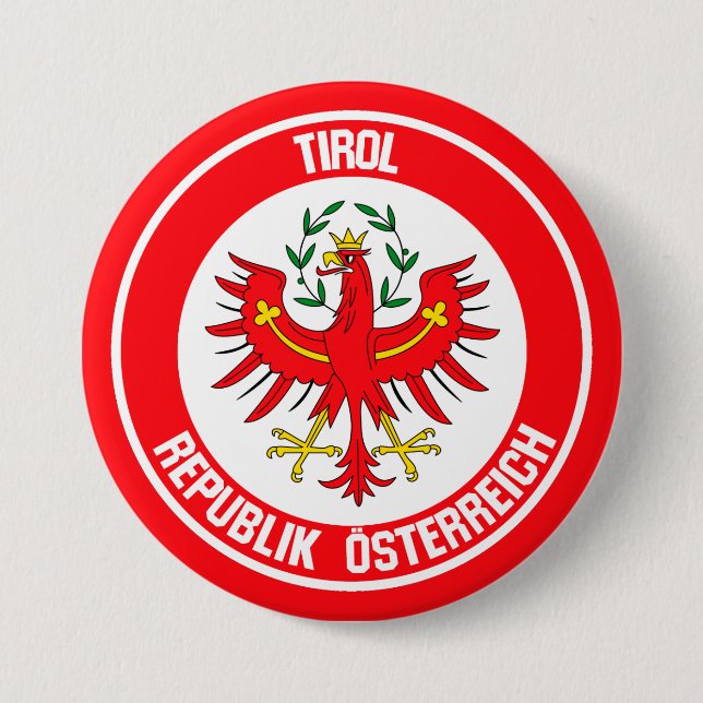 Tirol Round Emblem 7.5 Cm Round Badge (Front)