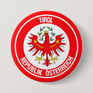 Tirol Round Emblem 7.5 Cm Round Badge