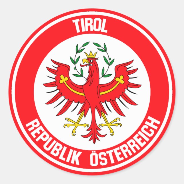 Tirol Round Emblem Classic Round Sticker (Front)