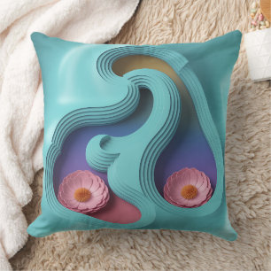 Tirta Droplet Cascade 3D Batik Motif Cushion