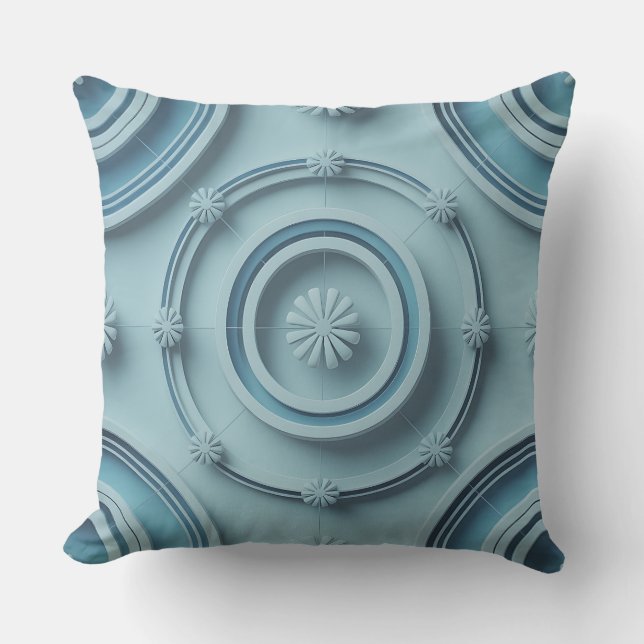 Tirta Spiral Grid 3D Batik Motif Cushion (Front)