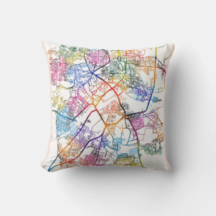 Tiruchirappalli Tamil Nadu City Map Cushion