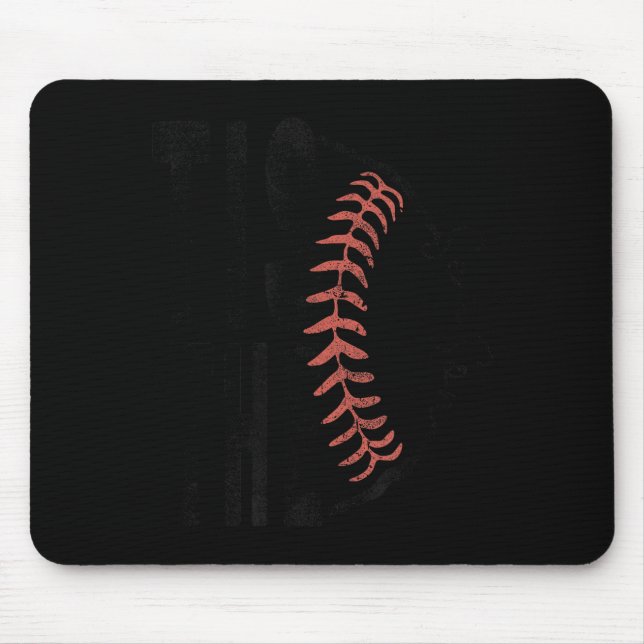 Tis Season Baseball Softball Funny Artwork Mouse Pad (Front)