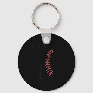 Tis Season Baseball Softball Funny Illustration Key Ring