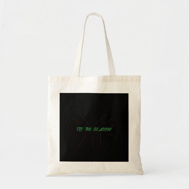 Tis Season Collection Graphic Minimal Clean Tote Bag (Front)
