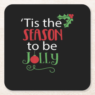 Tis Season Creative Casual Square Paper Coaster