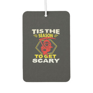 Tis Season Get Scary Grim Reaper Halloween Car Air Freshener