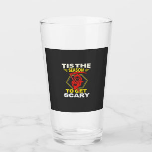 Tis Season Get Scary Grim Reaper Halloween Glass