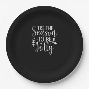 Tis Season Pumpkin Halloween Witch Hat Costume Paper Plate