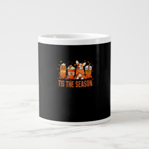 Tis Season Pumpkin Spice Latte Halloween Fall Coff Large Coffee Mug