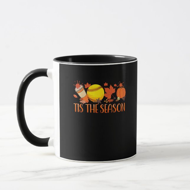 Tis Season Pumpkin Spice Latte Halloween Fall Coff Mug (Left)