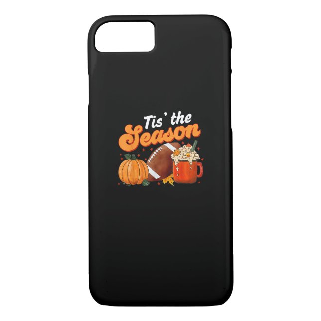 Tis Season Pumpkin Spice Latte Halloween Fall Foot Case-Mate iPhone Case (Back)