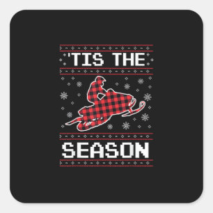 Tis Season Soccer Pumpkin Autumn Fall Thanksgiving Square Sticker
