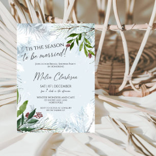 Tis Season to Be Married Christmas Bridal Shower  Invitation