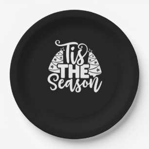 Tis Season To Careful - Retro Vintage Style Paper Plate