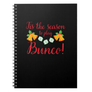 Tis Season To Play Bunco Christmas Holiday Dice Ga Notebook