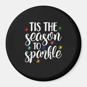 Tis Season To Sparkle Retro Classic Magnet