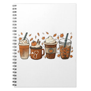 Tis the Latte Season Pumpkin Spice Coffee Autumn Notebook