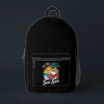 Tis The Sea Sun Santa Beach Christmas In Juy  Printed Backpack<br><div class="desc">Tis The Sea Sun Santa Beach Summer Christmas In July Summer</div>