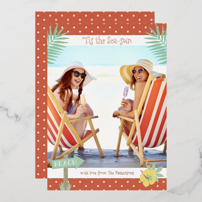 'Tis The Sea-sun Tropical Beach Summer Christmas (Front/Back)