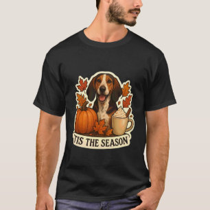 Tis The Season American English Coonhound Dog Fall T-Shirt