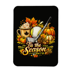 Tis The Season Autumn Golf Pumpkin Spice Coffee Magnet