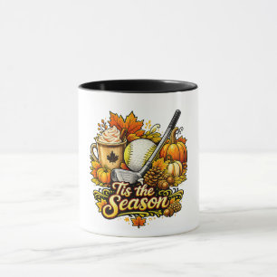 Tis The Season Autumn Golf Pumpkin Spice Coffee Mug