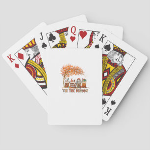 Tis The Season Autumn Touchdown Spice Coffee Seaso Playing Cards