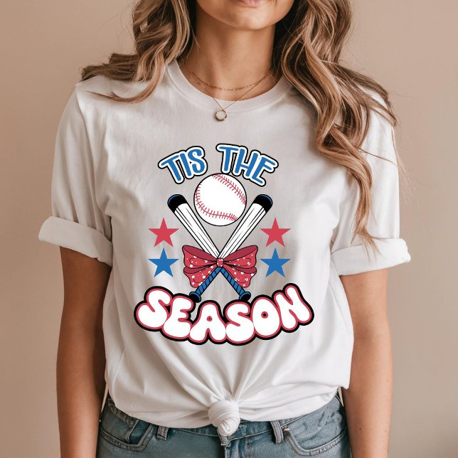 Tis The Season - Baseball Mum Theme T-Shirt (Creator Uploaded)