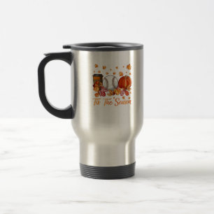 Tis The Season Baseball Pumpkin Autumn Fall Thanks Travel Mug