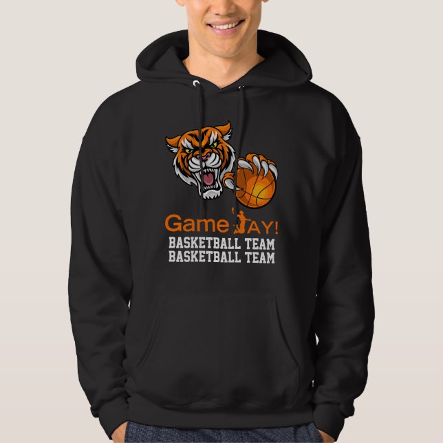 Tis The Season Basketball Game On Tiger  Hoodie (Front)