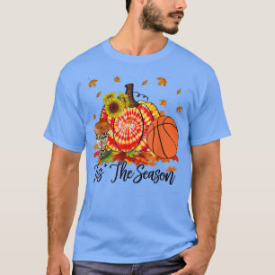 Tis The Season Basketball  Orange Tie Dye Pumpkin  T-Shirt