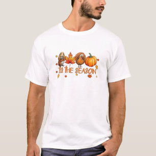 Tis The Season Basset Hound Dog Fall Thanksgiving T-Shirt