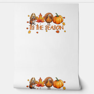 Tis The Season Basset Hound Dog Fall Thanksgiving  Wallpaper