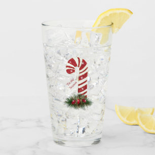 'Tis the Season Candy Cane Shines Glass