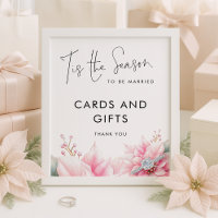 Tis the season Cards Gifts Sign Bridal Shower