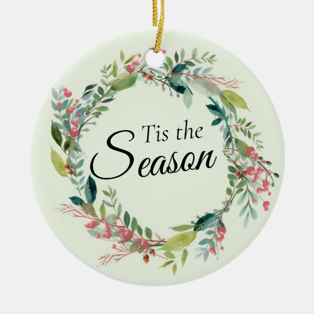 Tis the season  ceramic tree decoration (Front)