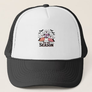 Tis The Season Checkered Halloween Trucker Hat