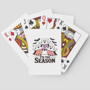 Tis The Season Chequered Halloween Playing Cards