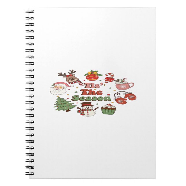 Tis The Season Christmas Acrylic Block Notebook (Front)