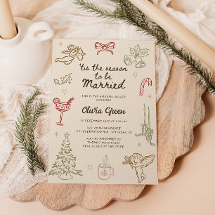 Tis the Season Christmas Bridal Shower Invitation