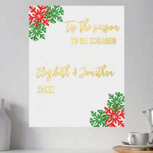 Tis The Season Christmas Engagement Party Foil Prints